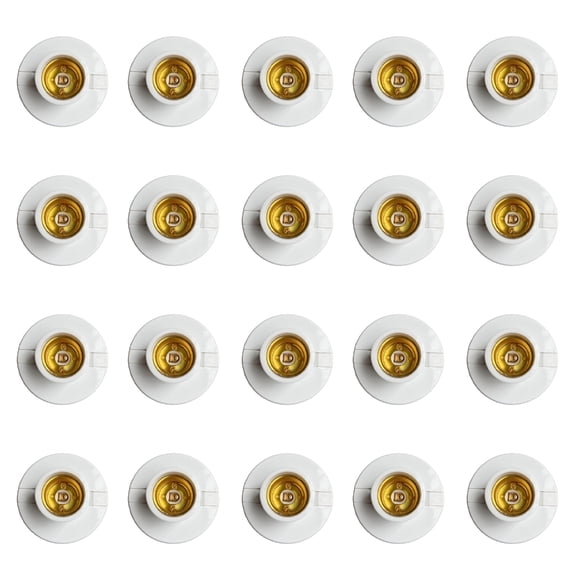 Necvior 20pcs E27 Light Socket Holder For Ceiling And Pendant Bulbs Screw Lamp Stand