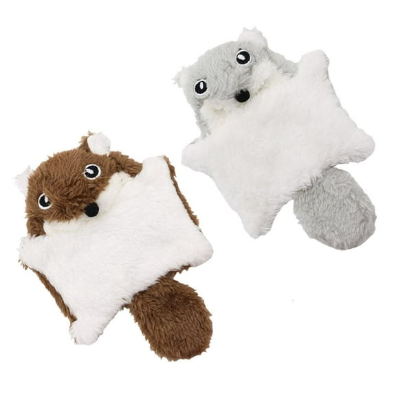 Necvior 2PCS Cats Squirrels Toy Soft Plush and Crinkle Paper Sounding Plush Toy Enhancing Pet Indoor Activity and Engagement