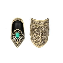 Necvior 2Pcs Retro Metal Thimble Finger Tip Protector Ergonomic Finger Guards For Beginner Hand Sewing Quilting Embroidery