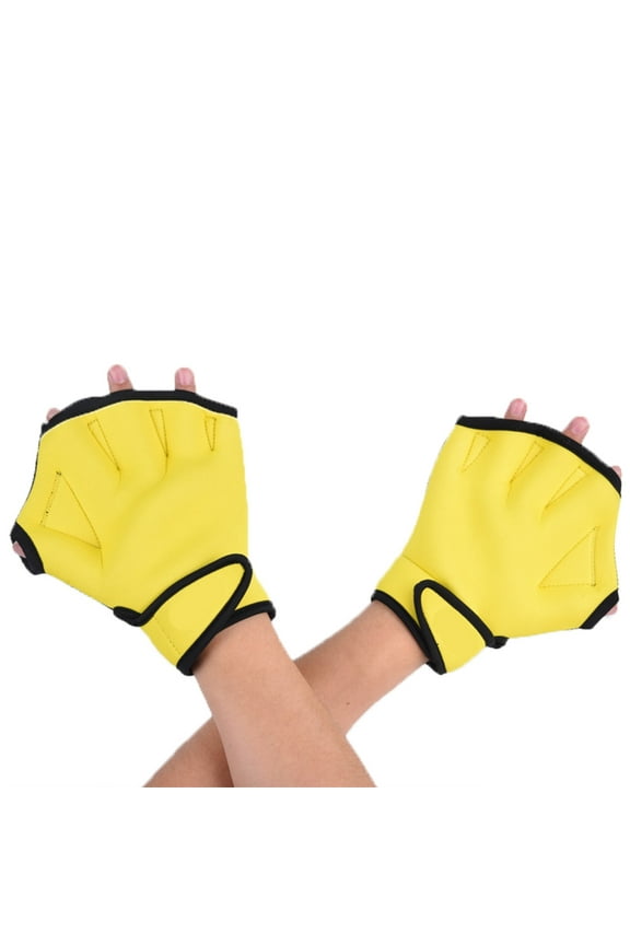 2Pcs Swimming Gloves, Webbed Swim Gloves Finger Frogs Type Water Resistance Gear