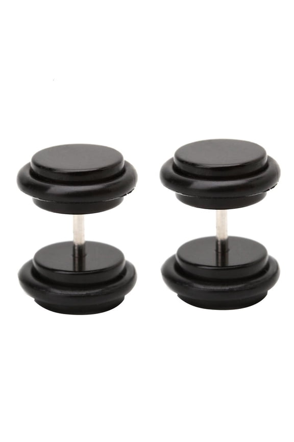 2pcs 18G (1.2mm) Ear Studs 00G (10mm) Acrylic Fake Ear Plug Taper Stretcher