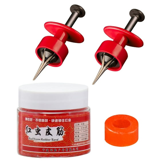 Necvior 2pcs Pellet Baits Bander Rubber Bands Pellet Bander Banding Coarse