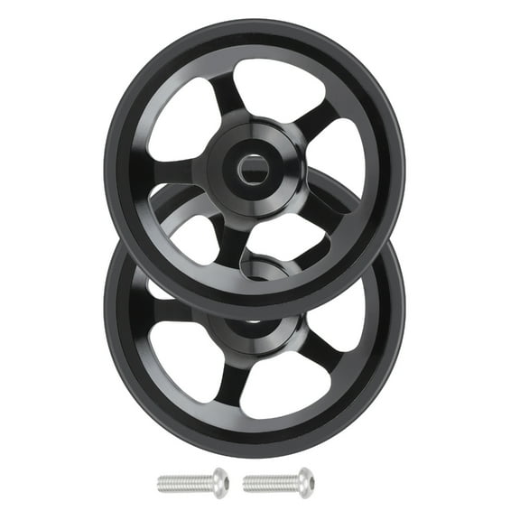 Necvior 2pcs Portables Folded Bike Wheel Durability Bike Wheel Thickening Solid Wheel for Commuters and Students
