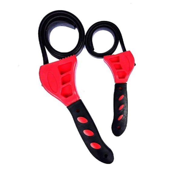 Necvior 2pcs Strap Wrenches Adjustable Hand Tool Versatile Strap Wrench for Pipe Filters