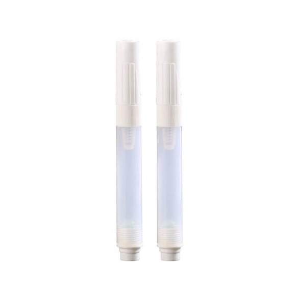 Necvior 2x 5mm Round Head Refillable Paint Pen Flat Head Empty Acrylic Markers for Art