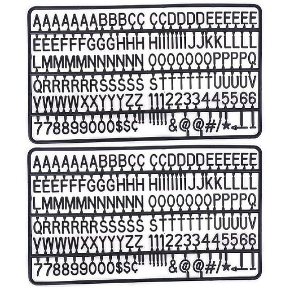Necvior 3/4 Inch Letters for Flet Letter Boards 300 Pieces Including Letters Numbers & Symbols for Changeable Message Boards