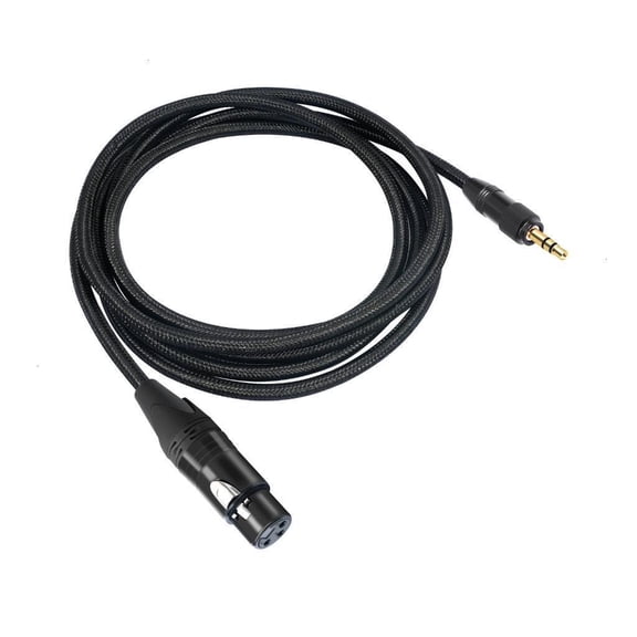 Necvior 3.5mm to AUX Cable Microphones Balanced Cord 3-Section 3.5mm Male to 3Pin Female Cord for Amplifiers Mixers