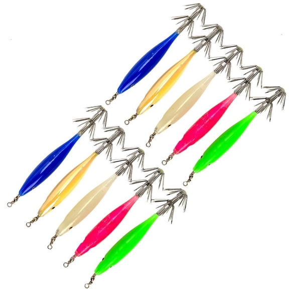 Necvior 3.6g Cuttlefish Hook Fishing Lures Fluorescent Squid Jig Glow Jig Hook