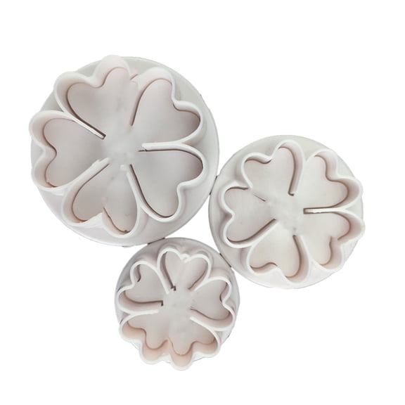 Necvior 3 PCS Cookie Cutters 3D Dinosaur Shaped Molds Flowers Shaped Biscuit Moulds