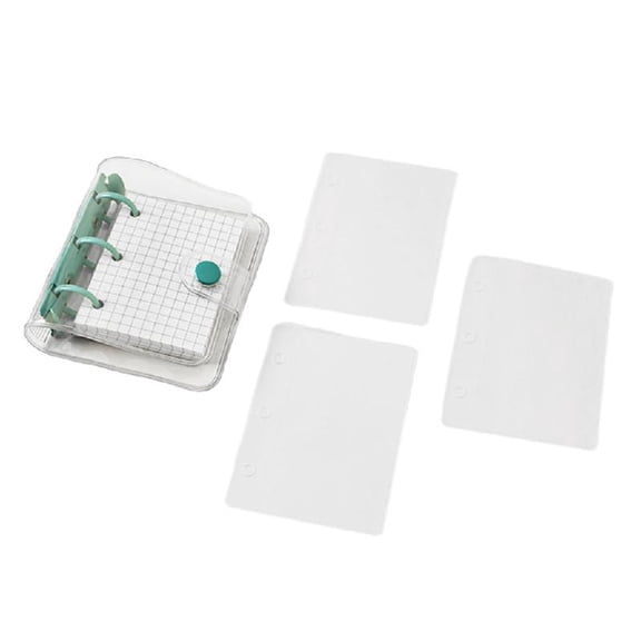 Necvior 3 Rings Binder Notepads Planner Pocket Journal for DIY Scrapbooking, 80 Sheet