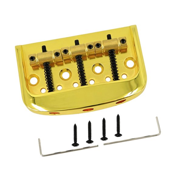 Necvior 3 String Electric Guitar Bridge Replacement Hardware for Guitar Repair Accessory