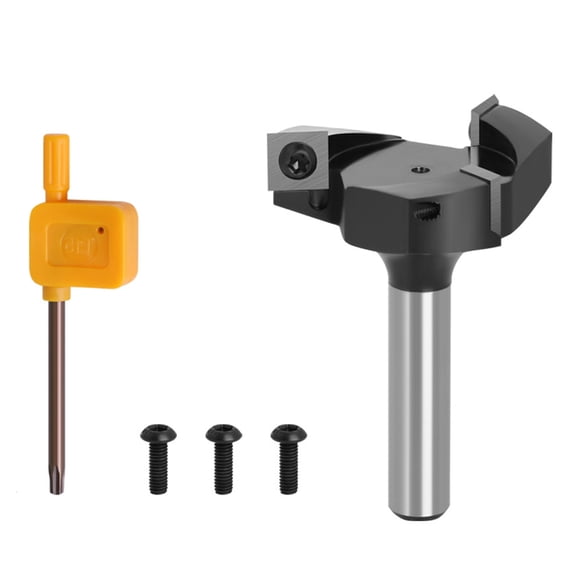 Necvior 3- for T Type Insert-Style End Milling Cutter 8mm 12mm 1/2inch Shank Router