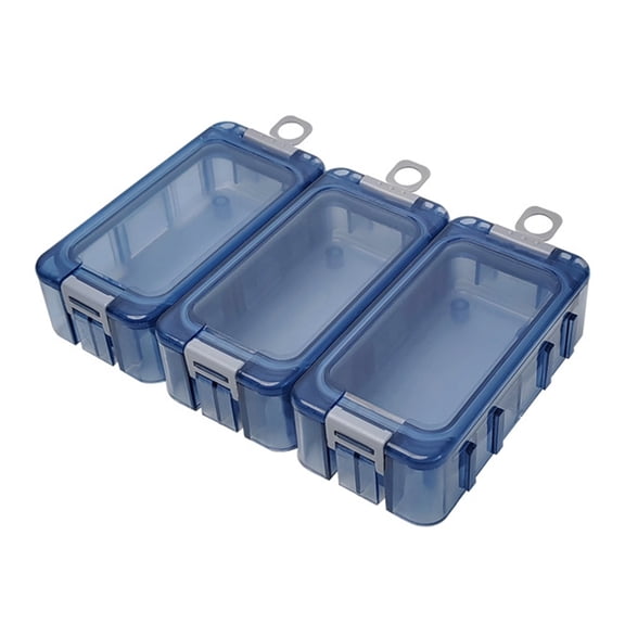 Necvior 3Pcs Baits Hook Container Luminously Fishing Accessory Box Sea Fishing Tackle Box