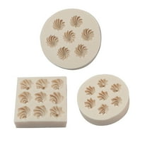 Necvior 3Pieces Cream Silicone Molds Fondant Cake Baking Mould for Toppers Decorating Tool