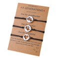 thumbnail image 1 of Necvior 3x Pinky Matching Mom & Me Bracelet 3 Generations Promise Bracelets Adjustable, 1 of 8
