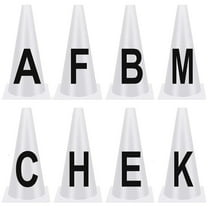 Necvior 4/8pcs Portable White Dressage Letter Cone Stackable Sports Training Cone Horse Training Equipment for Equestrian
