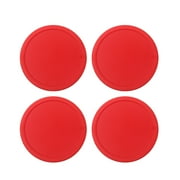 Necvior 4 Pieces Air Hockey Pucks Replacement Round Pucks for Game Tables, Equipment