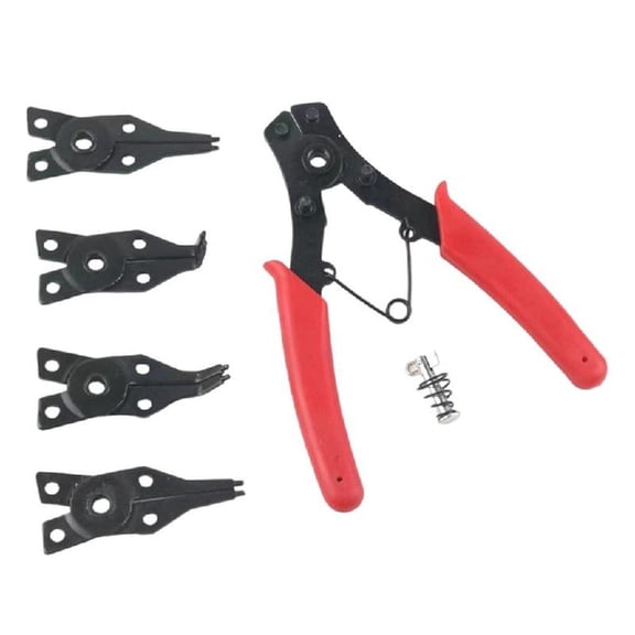 Necvior 4 in 1 Circlip Pliers Needle Nose Pliers Retaining Rings Pliers For Removing Installing Puller Locking Rings Shafts