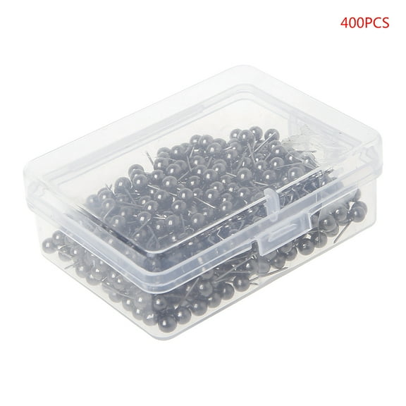 Necvior 400pcs Round Plastic for Head Steel Point Push Pins Map Thumb Tacks Pin Office S