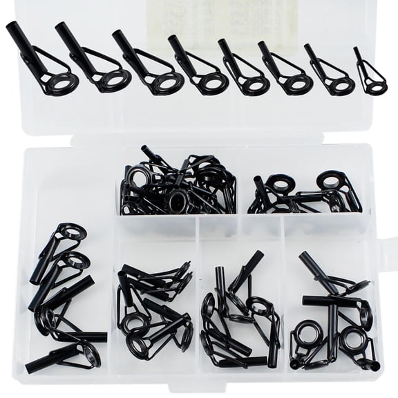 Necvior 40Pcs Fishings Rod Tip Repair Kits Fishings Rod Tip Ceramic Rings Guide Tip