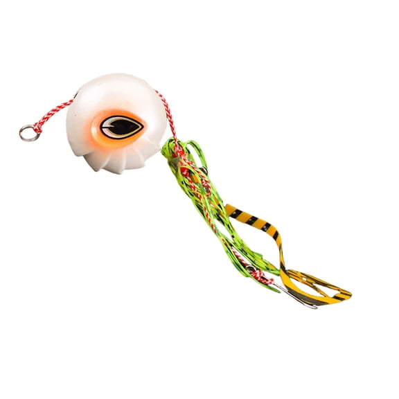 Necvior 40g 60g 80g 100g Kabura Jig Head Barbed Hook Artificial Jigging Fishing Lure Baits Rubber Skirt Sliding Kabura Jig