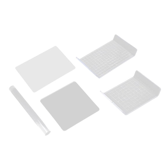 Necvior 4Pcs Acrylic Sheet Clay Shaping Board with Acrylic Clay Roller Clay Rolling Pin