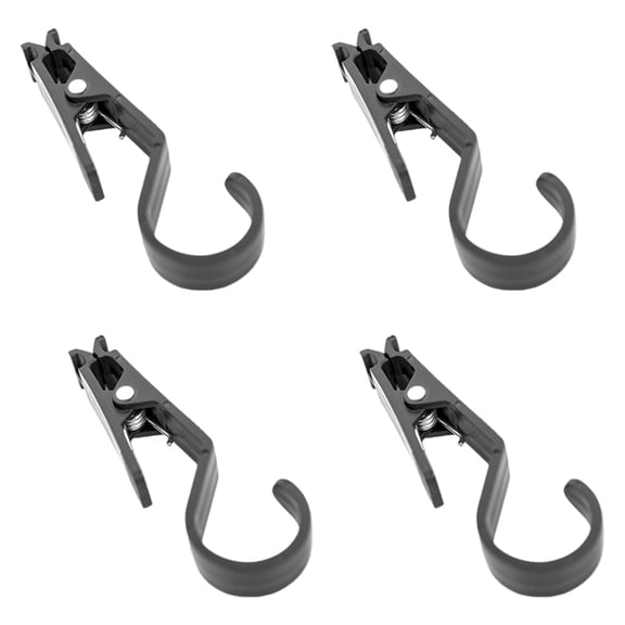 Necvior 4Pcs Camping Light Hook Tent Canopy Clip String Light Clip Shower Curtain Hook