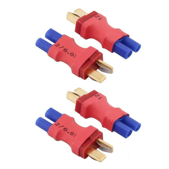 Necvior 4Pcs EC2 Female to Male T Plug Dean Style Adapter Remote Quadcopter Accessories