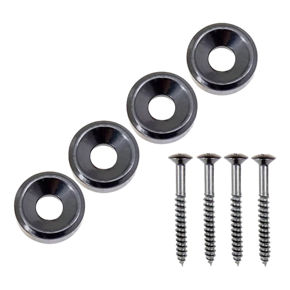 Necvior 4Pcs Guitar Neck Joint Bushings Guitar Body Neck Fixed Mounting Screw Ferrules
