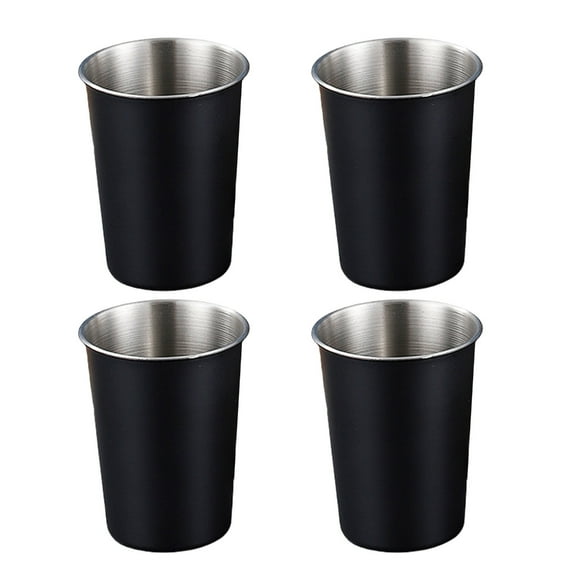 Necvior 4Pieces Stackable Stainless Steel Kids Cups Portable And Rusts Resistant Mugs