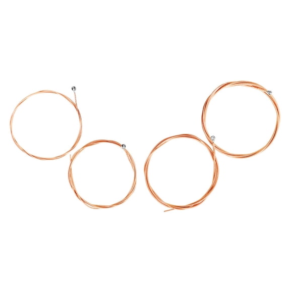 Necvior 4pcs 4 String Acoustic Bass Strings Carbon Steel Hexagonal Core Alloy Strings
