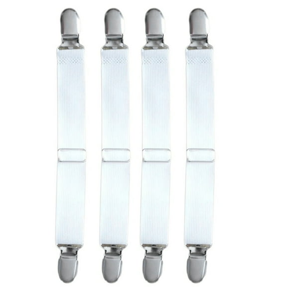 Necvior 4pcs Elastics Bed Sheet Strap Clip Grippers Fasteners Adjustables Mattress Holder
