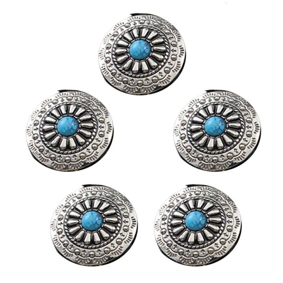 Necvior 5 Pcs 25mm Round Flower Buttons Decorative Button Wedding Buttons