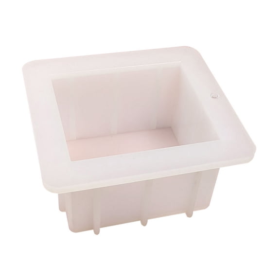 Necvior 500ML Square Silicone Mould 4'' Bread Cake Bakeware Large Cube 3D Casting Mold Home Soap DIY Making Epoxy Casting Mould