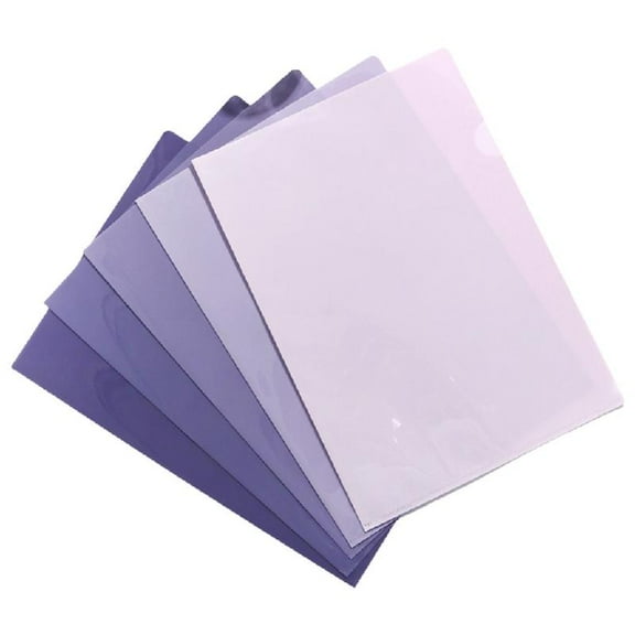 Necvior 5Pcs Letter Size File Sleeve Clear Document Organizers Folder Pocket Top and Side Filing File Covers Hold 30 Sheets