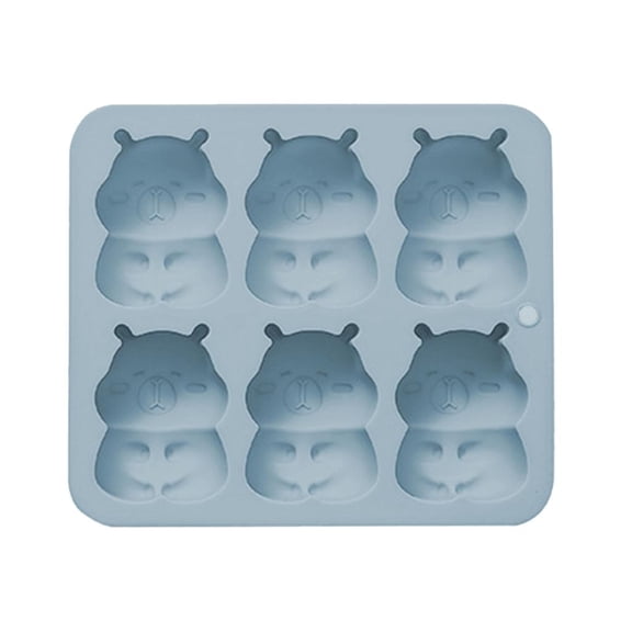 Necvior 6 Cavity Capybara Silicone Mousse Cake Mold Party Celebration Dessert Bakewares