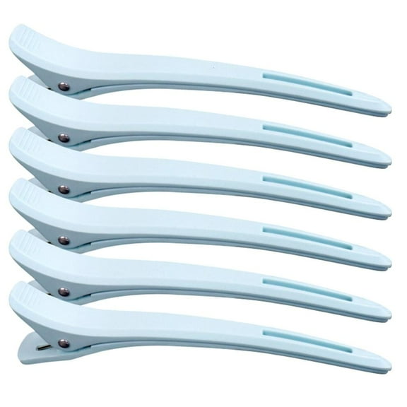 Necvior 6 Pcs Hair Sectioning Clips Multifunctional Duck Bill Hair Clips Hairdressing Clips Hair Cutting Clips for Hair Styling