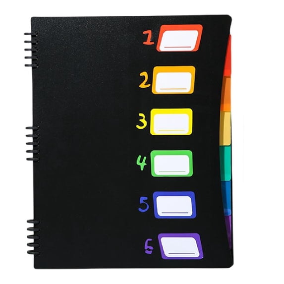 Necvior 6 Pockets Expandable Folder File Organiser with Removable Pages ...