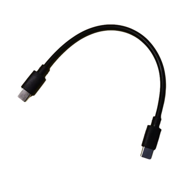 Short 9.8in USB C Cable 90 Degree Right Angle - 6A Fast Charging, Nylon Braided, For Car & Portable Charger