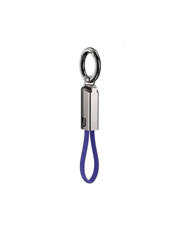 65W Power Delivery Fast Charging USB C to C Cable Short 16CM Keychain Lanyard