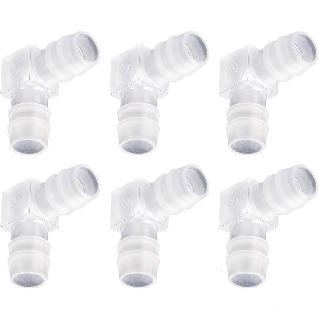 Necvior 6Pcs 2-way Splitter Hose Joint Adapter 90 Degree Elbow Bend ...