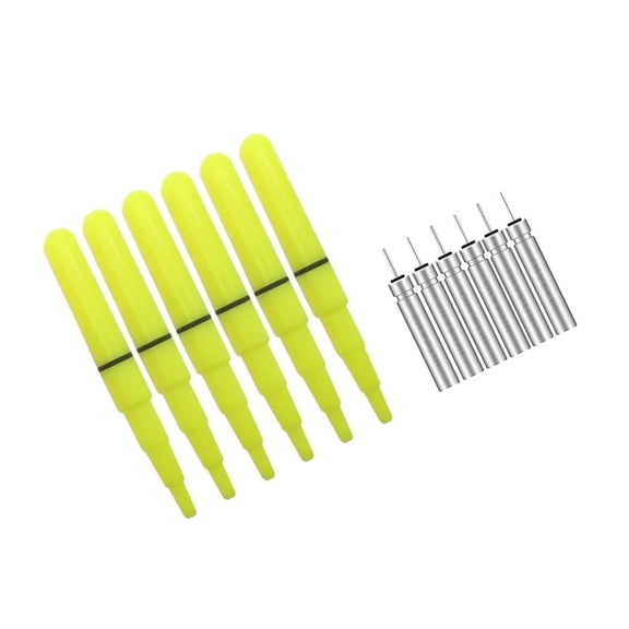 Necvior 6Pcs Night Fishing Light Stick Sea Fishing Luminous Glow Stick Luminous Float Lightstick Outdoor Fishing Accessories