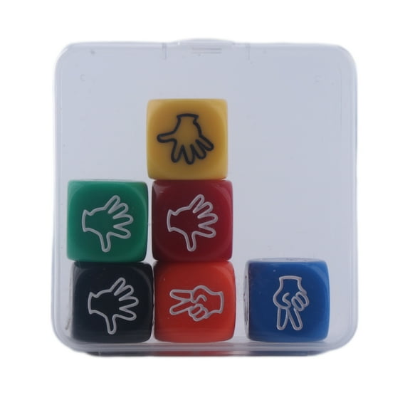 Necvior 6Pcs Party Sieves Finger Guessing Game Dices Acrylic Entertainment Game Props