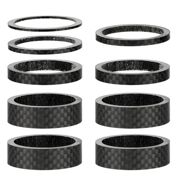 Necvior 7/9Pcs Bicycles Stem Spacer Replacement Carbon Fiber Road Mountain Bike Headset Washer Bike Front Fork Stem Spacers