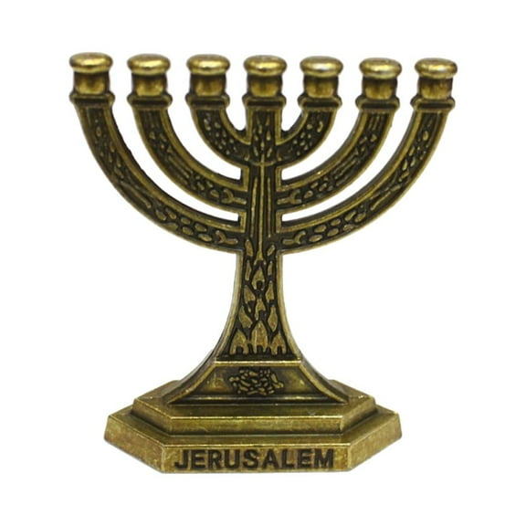 Necvior 7 Branch Candle Holder Jerusalem Candlestick Decor Table Centerpiece Display