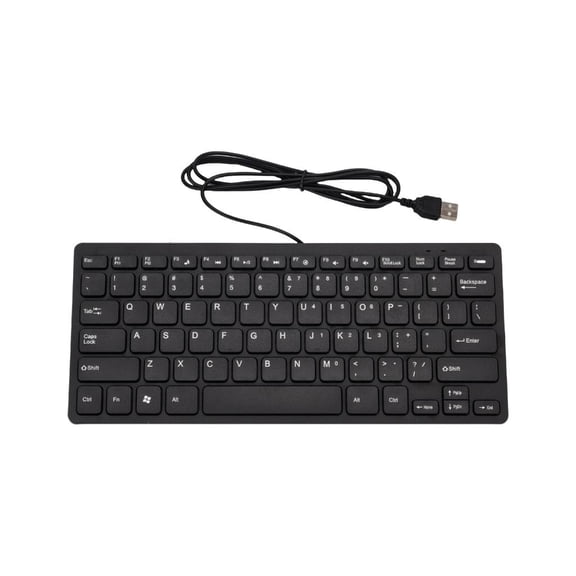 Necvior 72 Keys USB Corded Keyboard Tactiled Feedback Space Saving Wide Compatibility