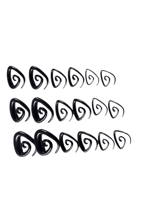 9 Pairs Helical Ear Gauges Acrylic Fashion Earrings Comfortable Studs Earrings Acrylic Texture Present for Men and Women