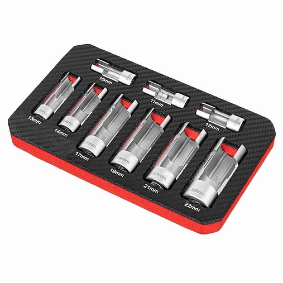 Necvior 9Pcs Socket Set, Sensors Removal Tool, Oil Pressure Sensors Socket Wrench Set 10-22mm
