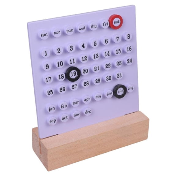 Necvior ABS Permanent Calendar Countdown Reminder with Month Week Date Display
