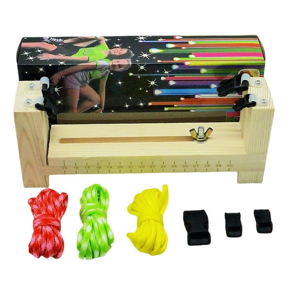 Necvior Adjustable Paracord Bracelet Maker Wristband Maker Bracelet Making Tool Wood Paracord Bracelet Jig for Paracord Braiding